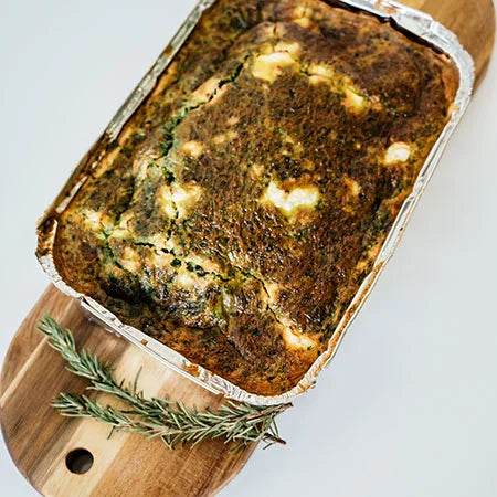 Family Size Spinach & Feta Quiche